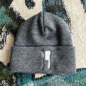 Gray Fork & Knife winter beanie cap hat perfect for a chef!